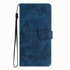 Nahkakotelo Xiaomi 15t Pro Mokkanahkaiset Perhoset