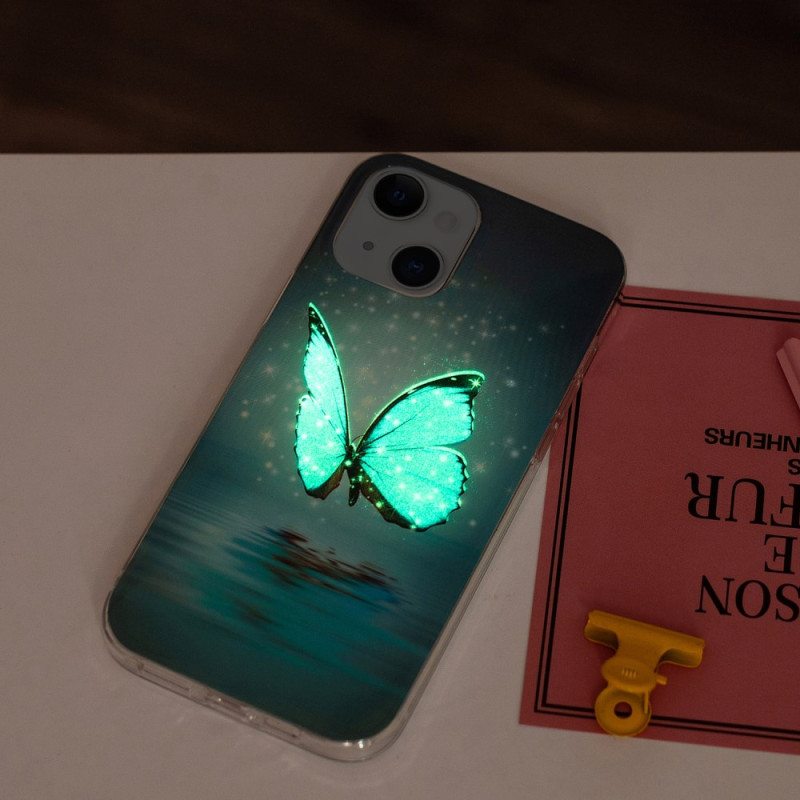 Case iPhone 15 Plus Fluoresoivat Perhoset