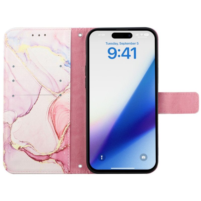Kotelot iPhone 15 Plus Marmori Kaulanauhalla