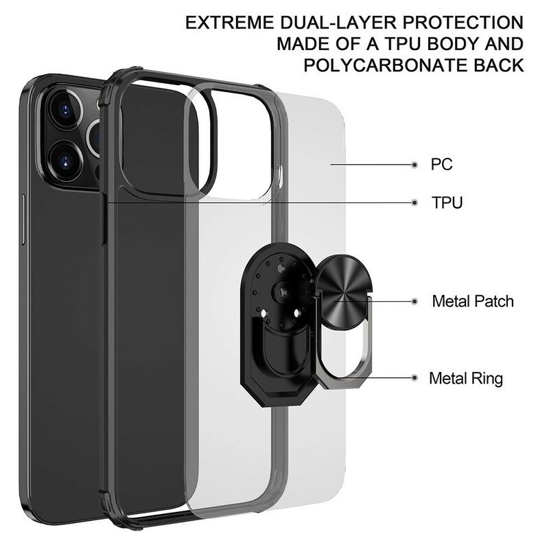 Case iPhone 13 Pro Max Premium Ring -hybridi