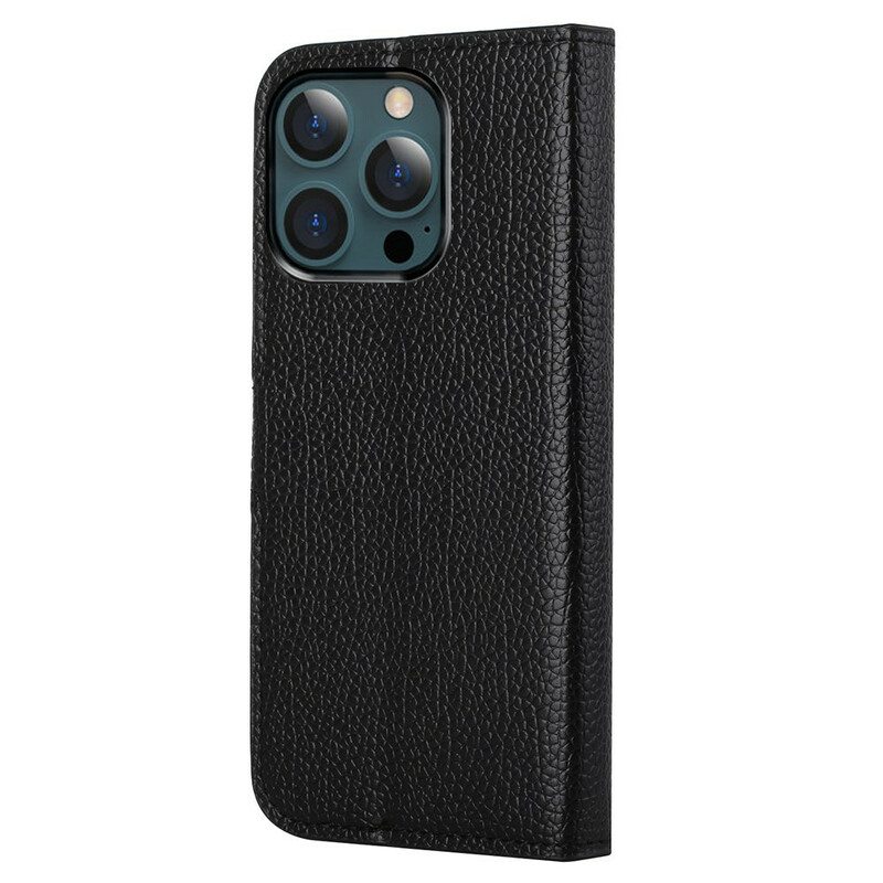 Kotelot iPhone 13 Pro Max Litchi Grain -nahkaefekti