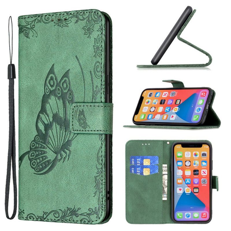 Kotelot iPhone 13 Pro Max Suojaketju Kuori Barokki Hihnaperhonen
