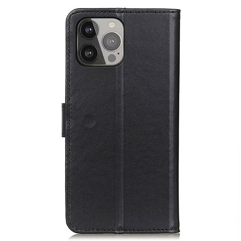 Kotelot iPhone 13 Pro Max Yksinkertainen Nahkaefekti
