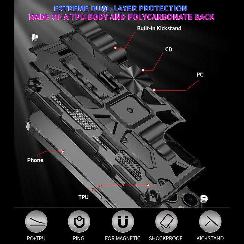 Kuori iPhone 13 Pro Max Irrotettava Vastustuskykyinen Armeija