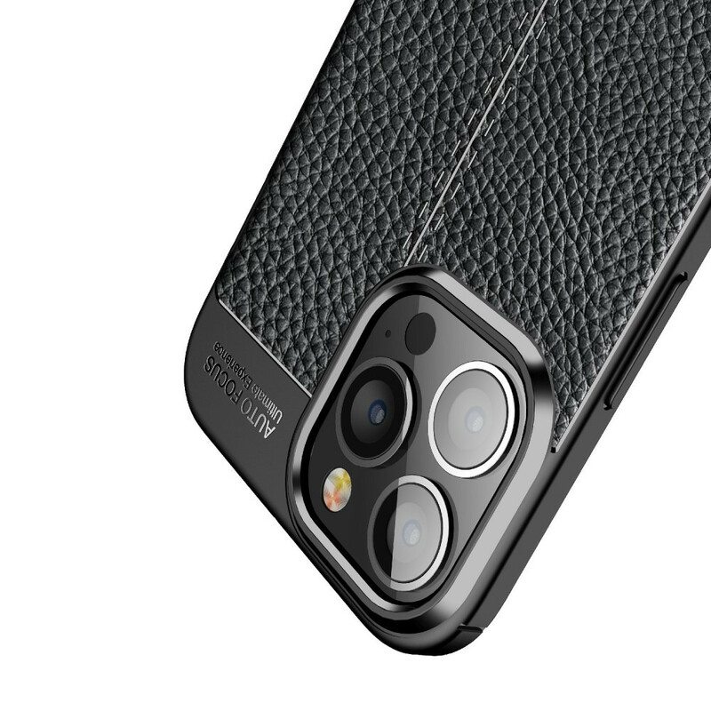 Kuori iPhone 13 Pro Max Kaksilinjainen Litsi-nahkaefekti