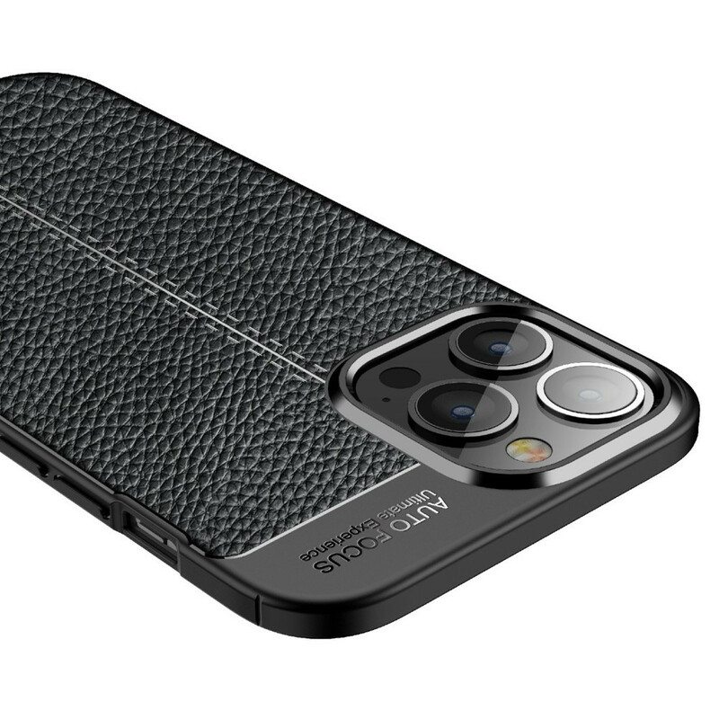 Kuori iPhone 13 Pro Max Kaksilinjainen Litsi-nahkaefekti