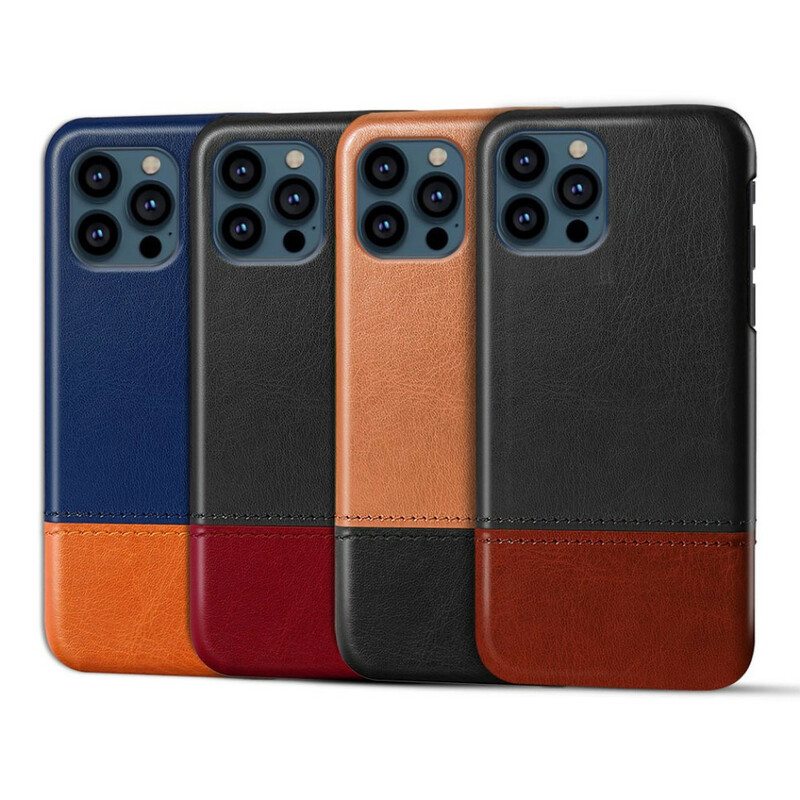 Kuori iPhone 13 Pro Max Ksq Kaksisävyinen Nahkaefekti
