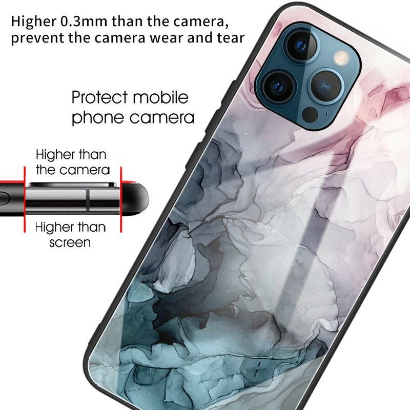 Kuori iPhone 13 Pro Max Marmori Karkaistu Lasi