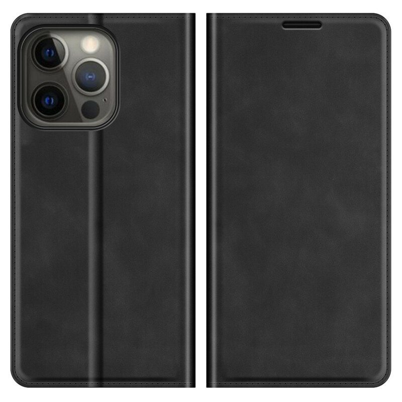 Puhelinkuoret iPhone 13 Pro Max Kotelot Flip Silkkipehmeä Nahkaefekti