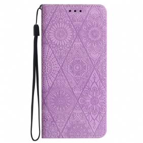 Nahkakotelo Samsung Galaxy S26 Plus Etninen Kuvio