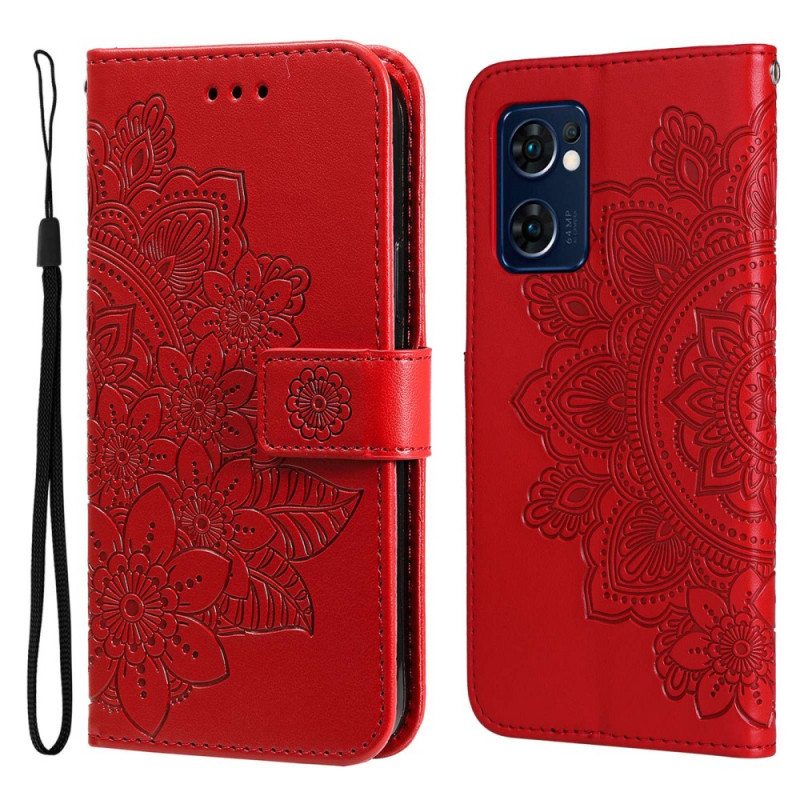 Kotelot Oppo Find X5 Lite Mandala Kaulanauhalla