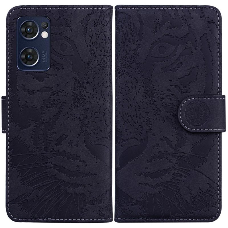 Kotelot Oppo Find X5 Lite Tiger-kasvoprintti