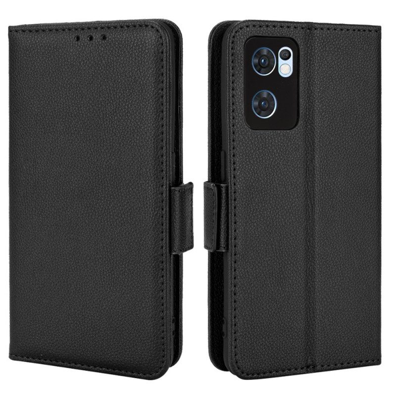 Nahkakotelo Oppo Find X5 Lite Kotelot Flip Flap Double Uusia Värejä