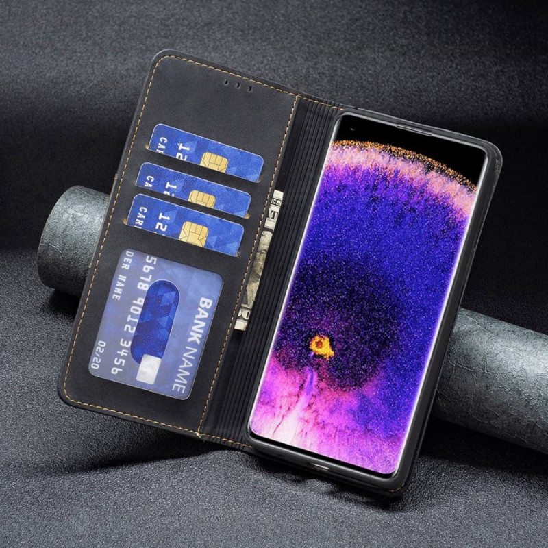 Puhelinkuoret Oppo Find X5 Lite Kotelot Flip Binfen Värillinen Nahkatyyli