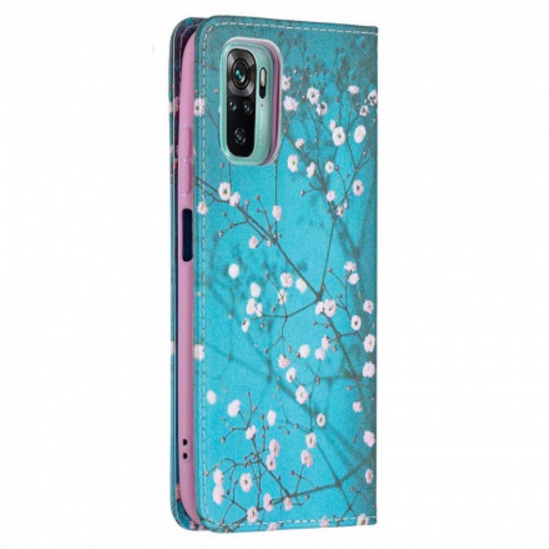 Puhelinkuoret Xiaomi Redmi Note 10 / 10S Kotelot Flip Kukkivat Oksat