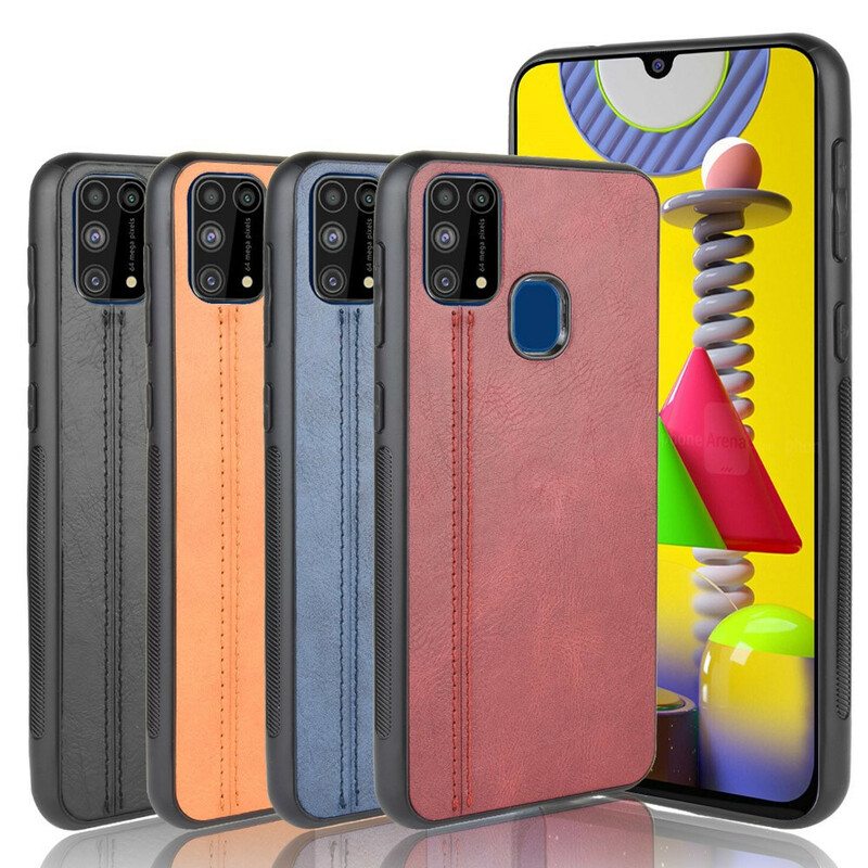 Case Samsung Galaxy M31 Couture-nahkaefekti