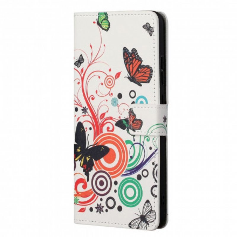 Kotelot Motorola Edge 20 Perhosia Ja Kukkia