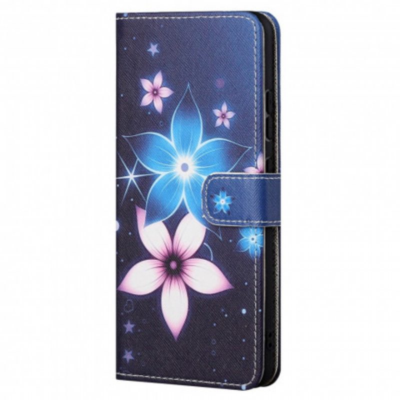 Kotelot Motorola Edge 20 Suojaketju Kuori Kuun Hihnan Kukat
