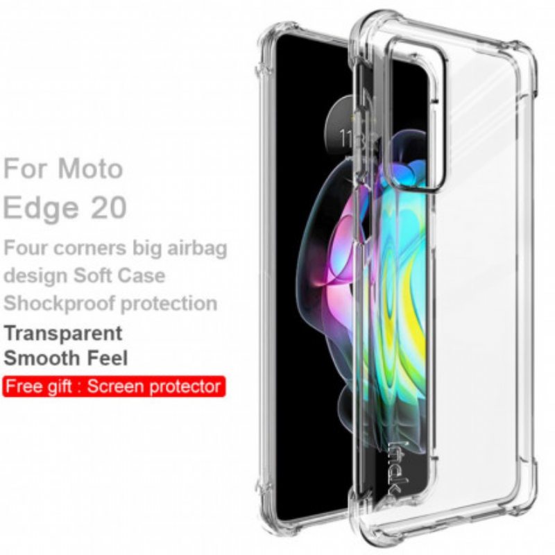 Kuori Motorola Edge 20 Läpinäkyvä Imak Screen Filmillä