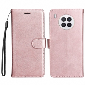 Kotelot Huawei Nova 8i Suojaketju Kuori Strappy Leather Effect