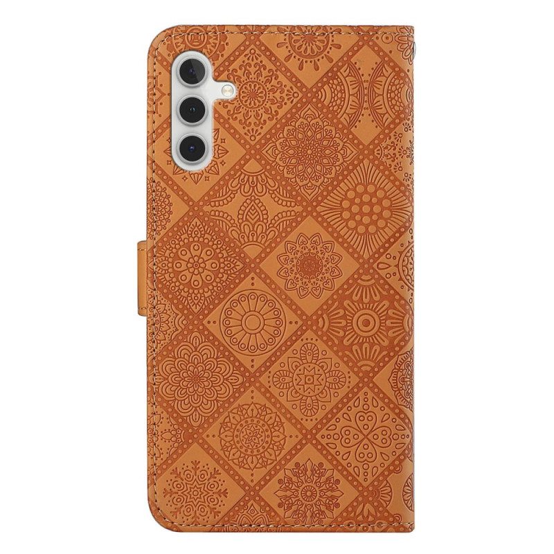 Kotelot Samsung Galaxy A15 5g Patchwork Mandalat Hihnalla