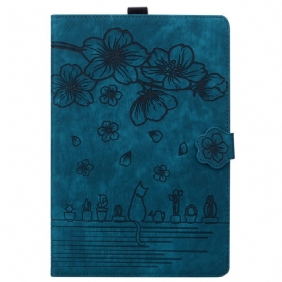 Kotelot Samsung Galaxy Tab S11 Ultra Mokkanahkaefekti Kissan Kohtaus