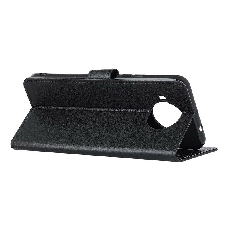 Flip Case Xiaomi Redmi Note 9 Pro 5G Litsi-nahkaefekti