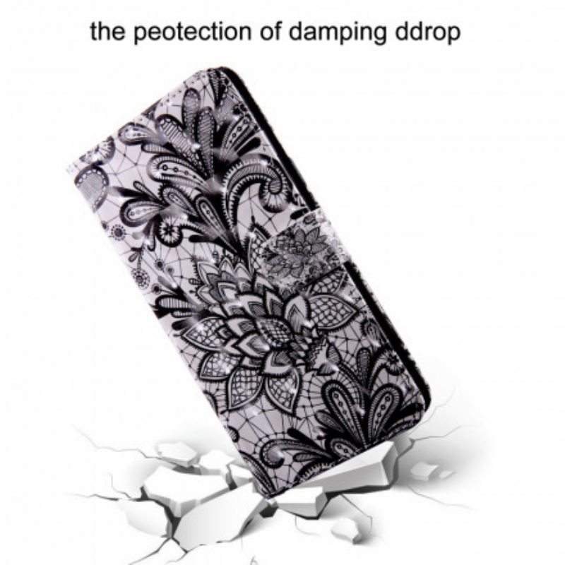 Flip Case Xiaomi Redmi Note 9 Pro 5G Täysin Pitsiä