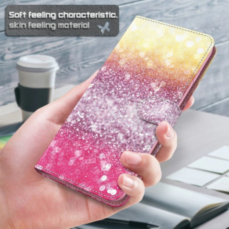 Kotelot Xiaomi Redmi Note 9 Pro 5G Light Spot Glitter Magenta