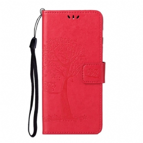Kotelot Xiaomi Redmi Note 9 Pro 5G Suojaketju Kuori Tangapuu Ja Pöllöt