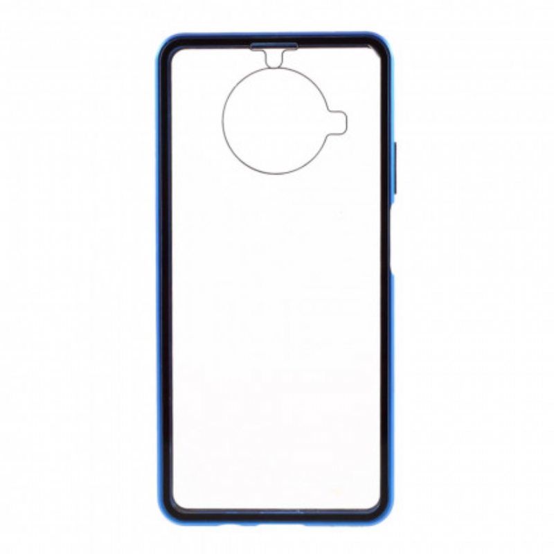 Kuori Xiaomi Redmi Note 9 Pro 5G Edessä Ja Takana Karkaistua Lasia Ja Metallia
