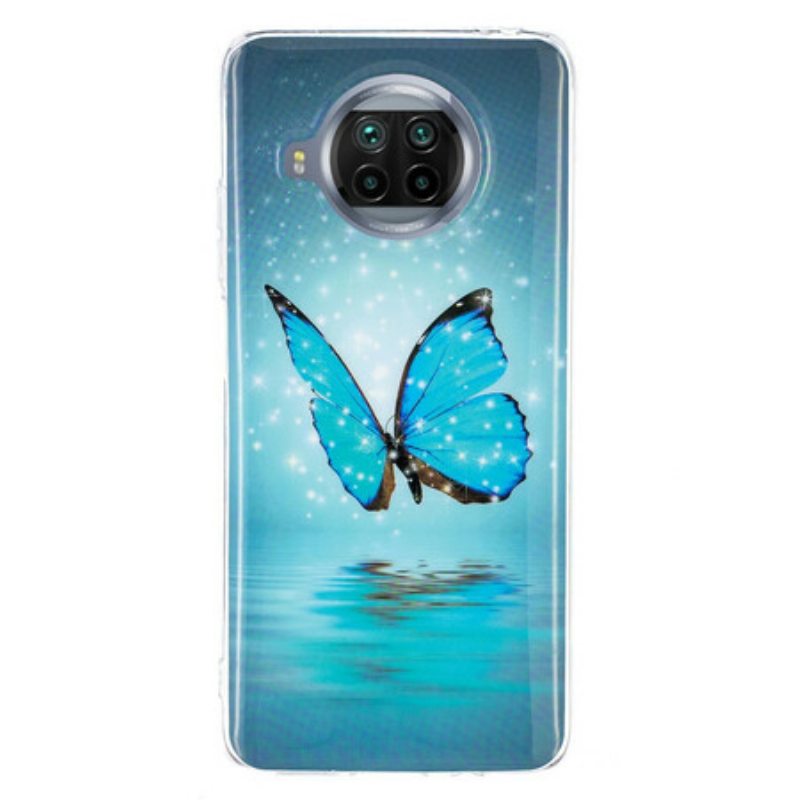 Kuori Xiaomi Redmi Note 9 Pro 5G Neonsininen Perhonen
