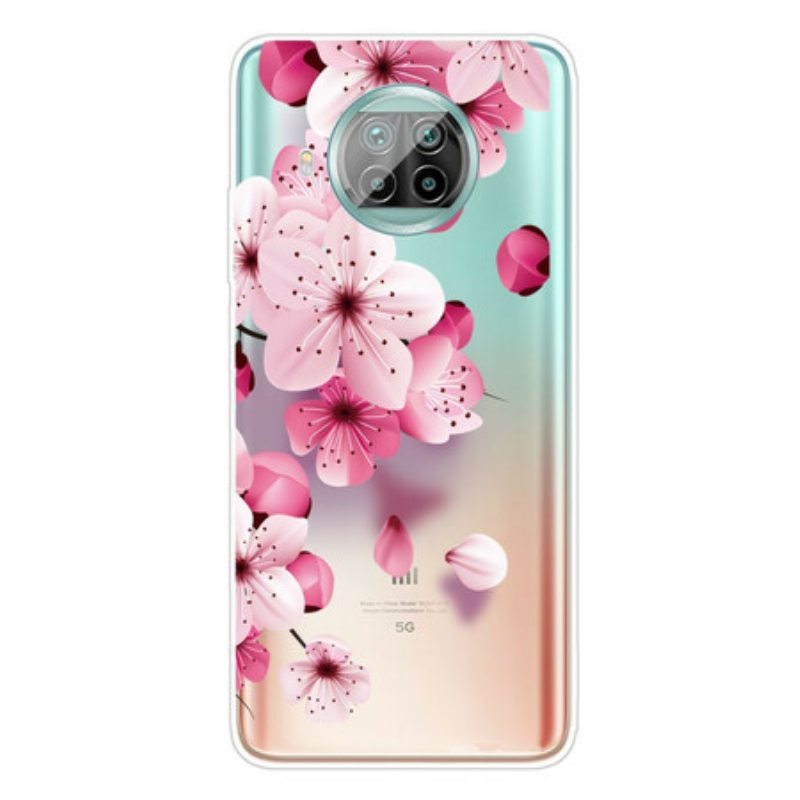 Kuori Xiaomi Redmi Note 9 Pro 5G Pienet Vaaleanpunaiset Kukat