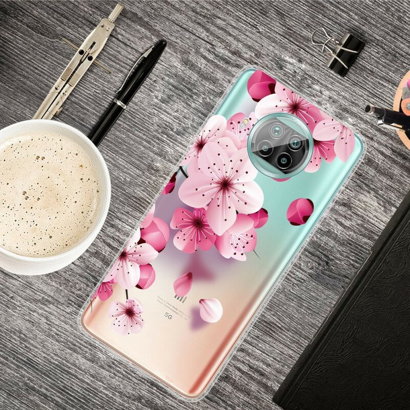Kuori Xiaomi Redmi Note 9 Pro 5G Pienet Vaaleanpunaiset Kukat