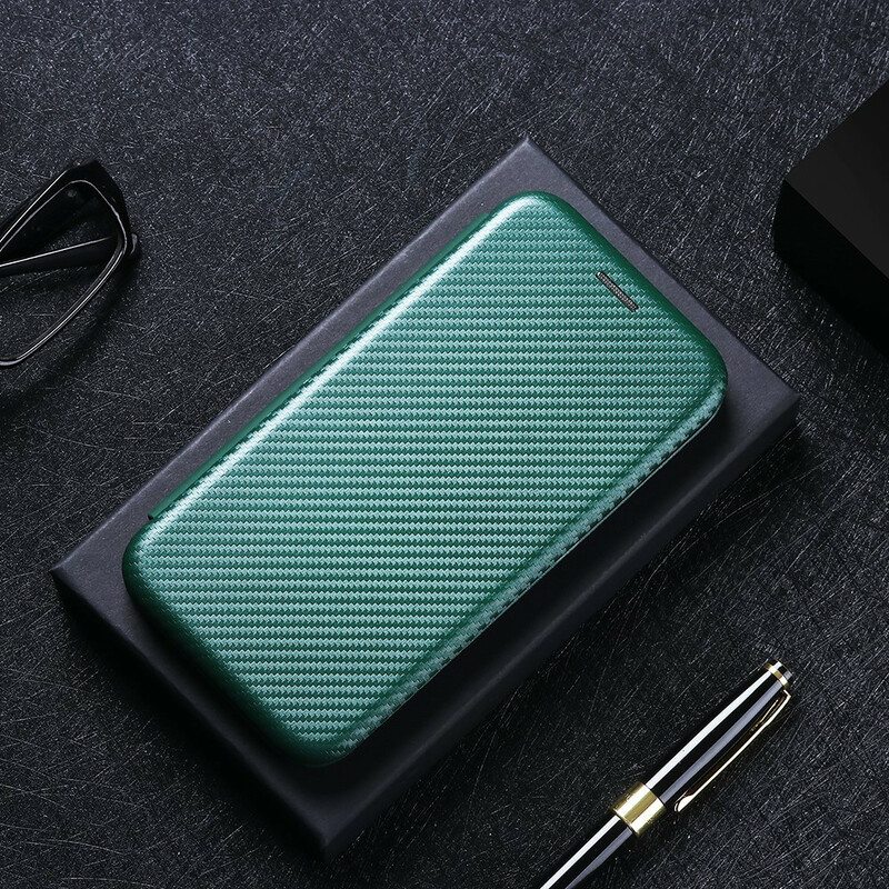 Puhelinkuoret Xiaomi Redmi Note 9 Pro 5G Kotelot Flip Hiilikuitu