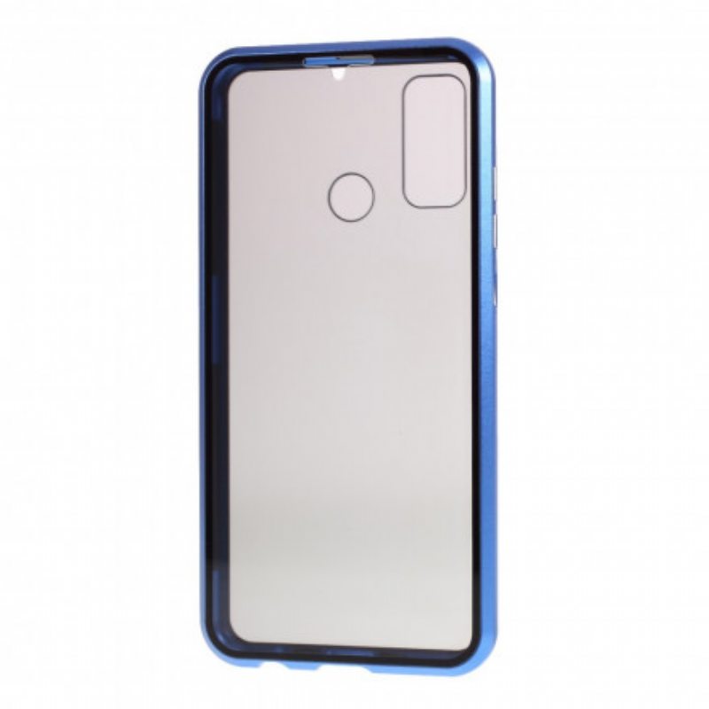 Kuori Huawei P Smart 2020 Metallireunat Ja Kaksoiskarkaistu Lasi
