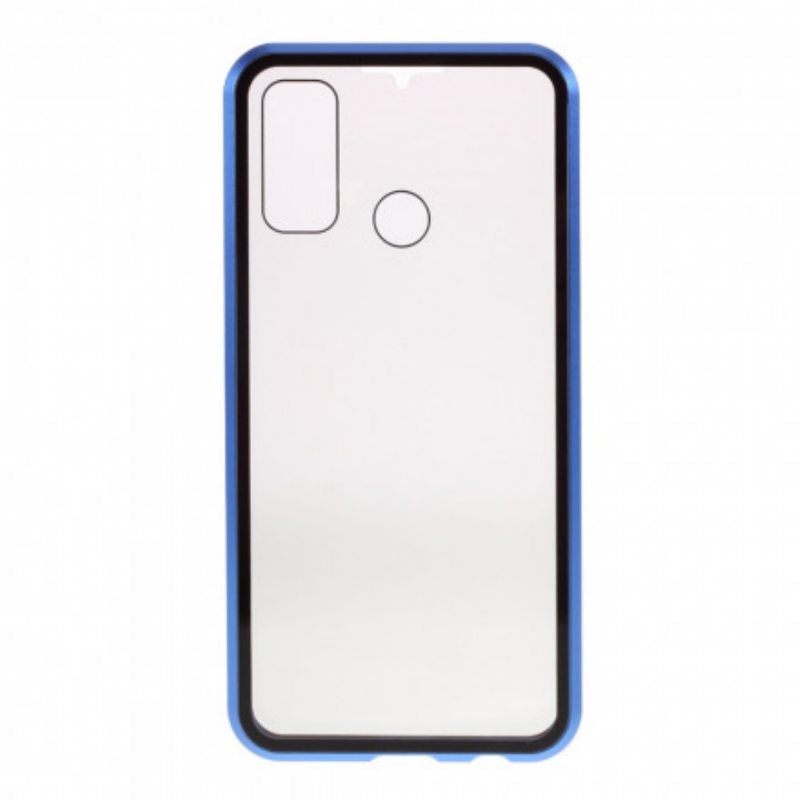 Kuori Huawei P Smart 2020 Metallireunat Ja Kaksoiskarkaistu Lasi