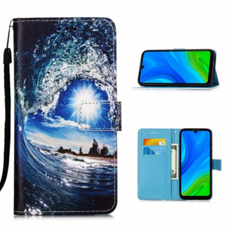 Nahkakotelo Huawei P Smart 2020 Rakastaa Aaltoa