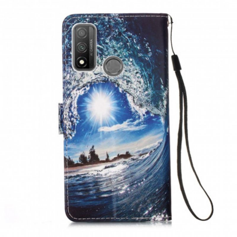 Nahkakotelo Huawei P Smart 2020 Rakastaa Aaltoa