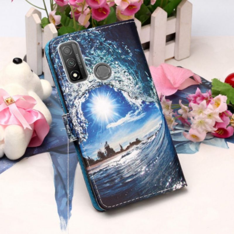 Nahkakotelo Huawei P Smart 2020 Rakastaa Aaltoa