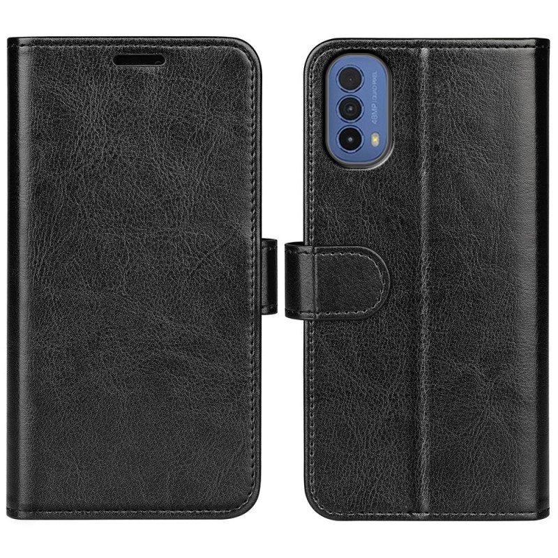 Nahkakotelo Moto E40 / E30 / E20 Suunnittelija Nahkaefekti
