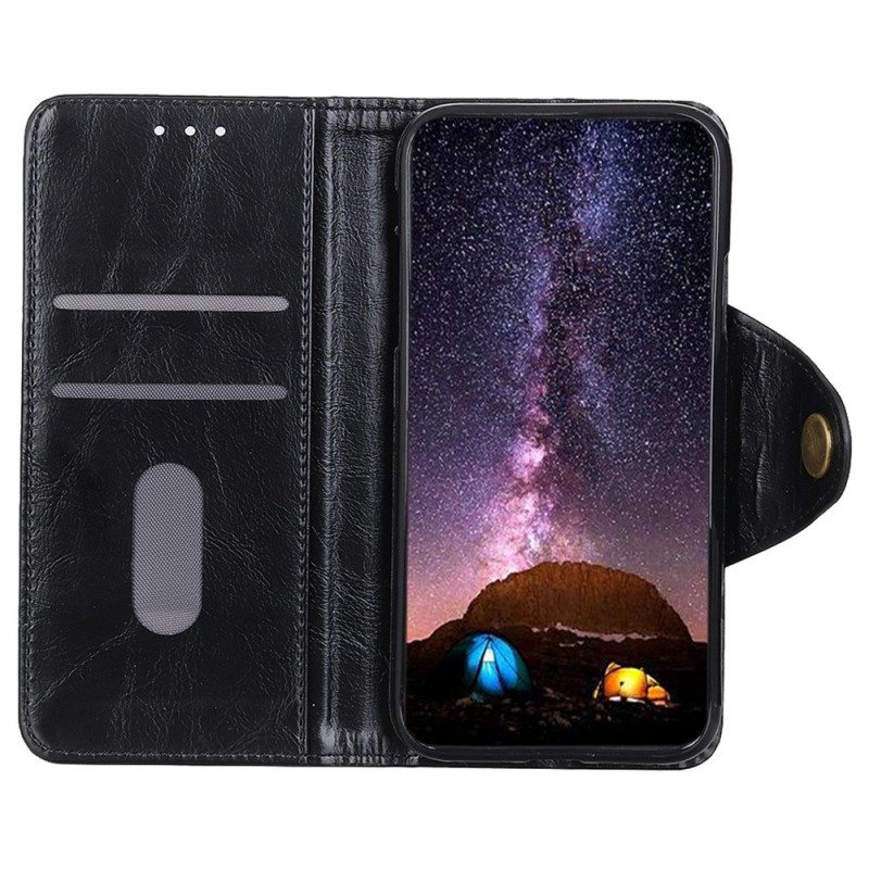 Flip Case Xiaomi Redmi 10A Keinonahkaa Khazneh-painike