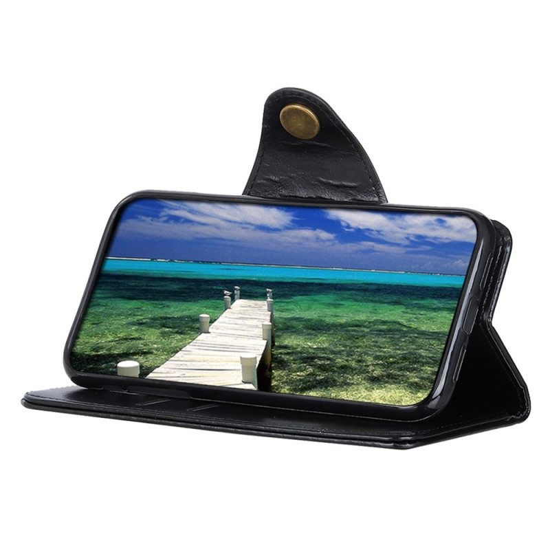 Flip Case Xiaomi Redmi 10A Keinonahkaa Khazneh-painike