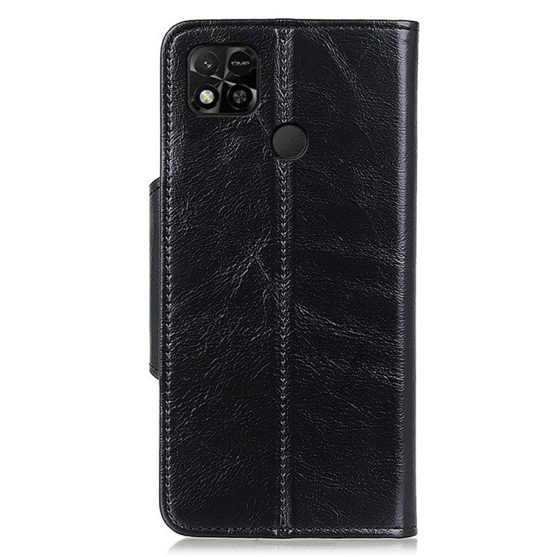Flip Case Xiaomi Redmi 10A Keinonahkaa Khazneh-painike
