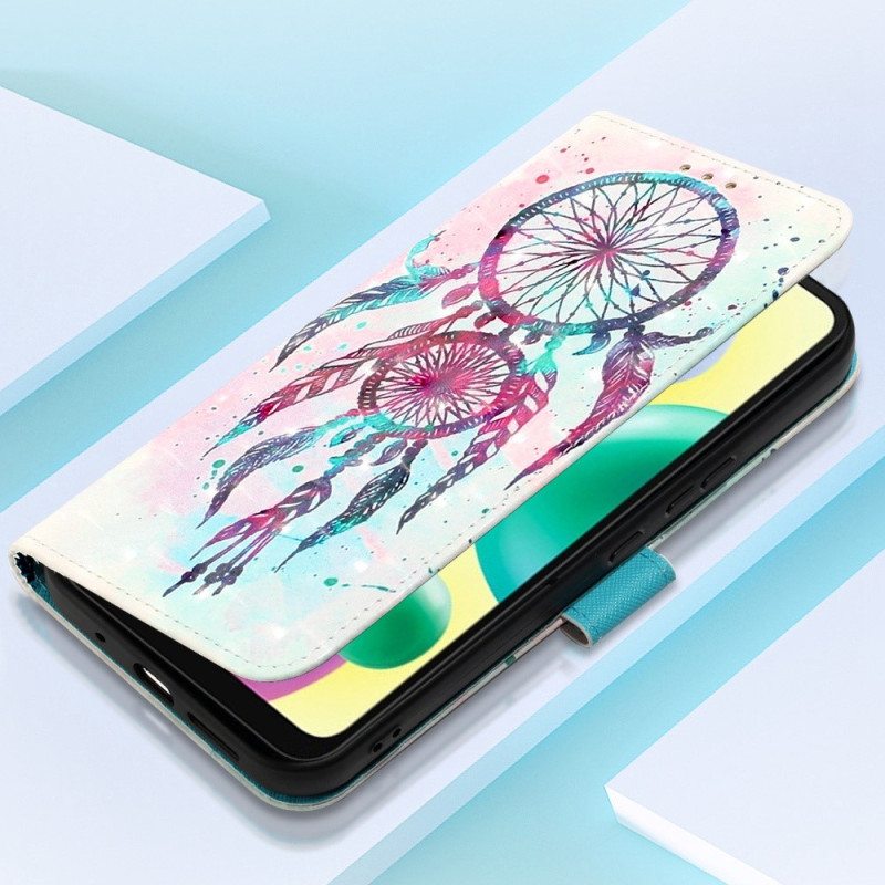 Flip Case Xiaomi Redmi 10A Suojaketju Kuori Hihna Dream Catcher