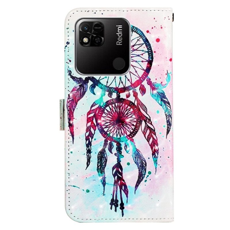 Flip Case Xiaomi Redmi 10A Suojaketju Kuori Hihna Dream Catcher