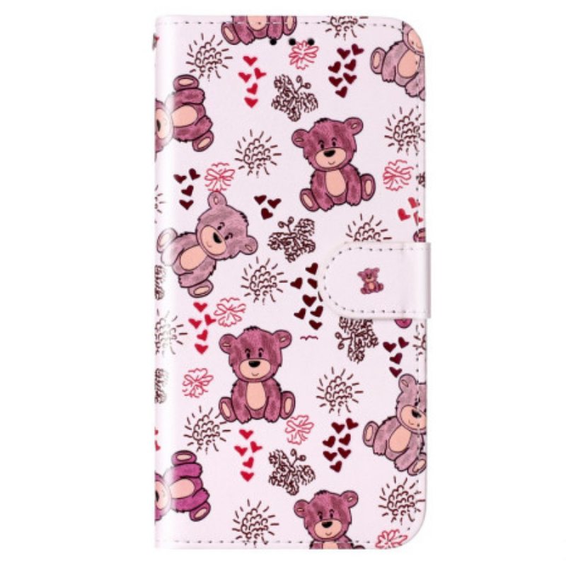 Flip Case Xiaomi Redmi 10A Suojaketju Kuori Nallekarhuja