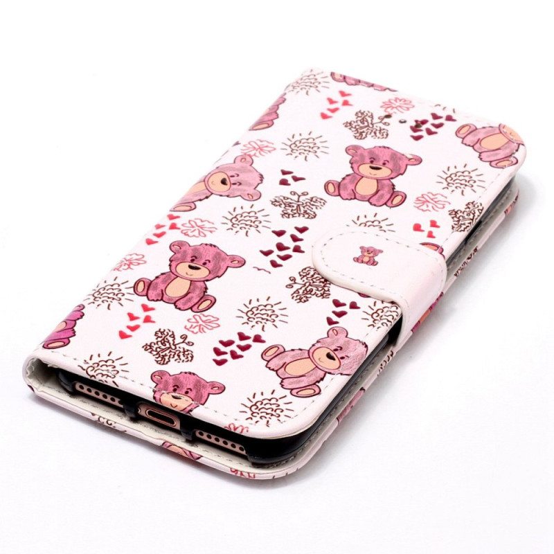Flip Case Xiaomi Redmi 10A Suojaketju Kuori Nallekarhuja
