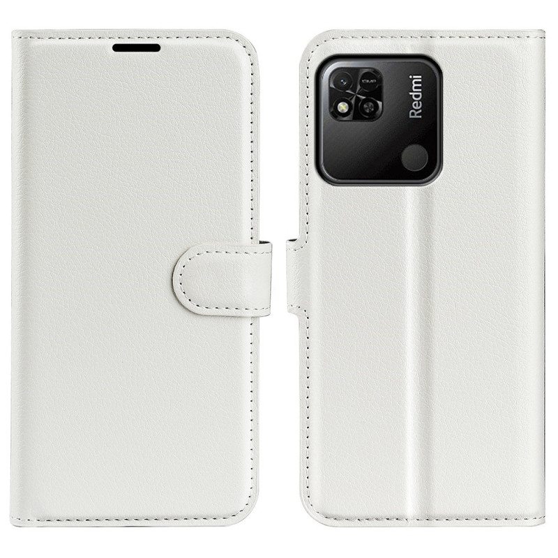 Kotelot Xiaomi Redmi 10A Klassinen Litsi-nahkaefekti
