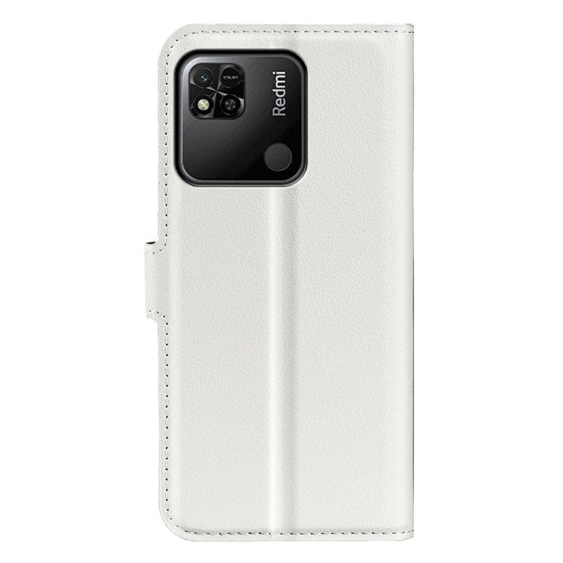 Kotelot Xiaomi Redmi 10A Klassinen Litsi-nahkaefekti